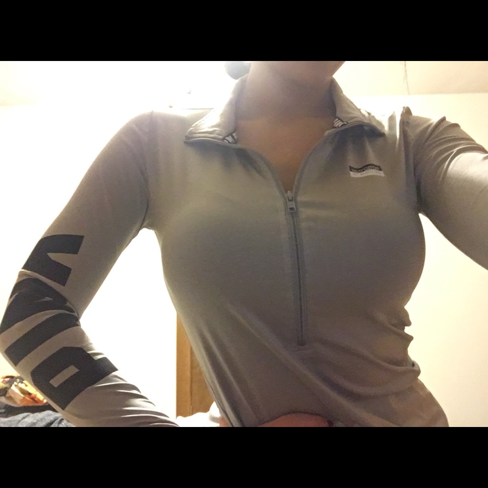 PINK long sleeve quarter zip